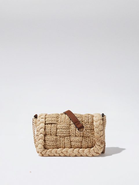 Parfois Straw Crossbody Taske Dame Brune | DK-03LJZSYTU