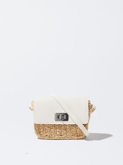Parfois Straw Crossbody Taske Dame Brune | DK-23PSIZLDN