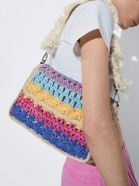 Parfois Straw Crossbody Taske Dame Flerfarvede | DK-41VZLJXDR