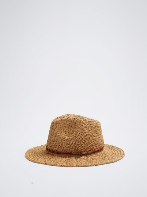 Parfois Straw-Effect Hat Dame Brune | DK-61HCGZTUA