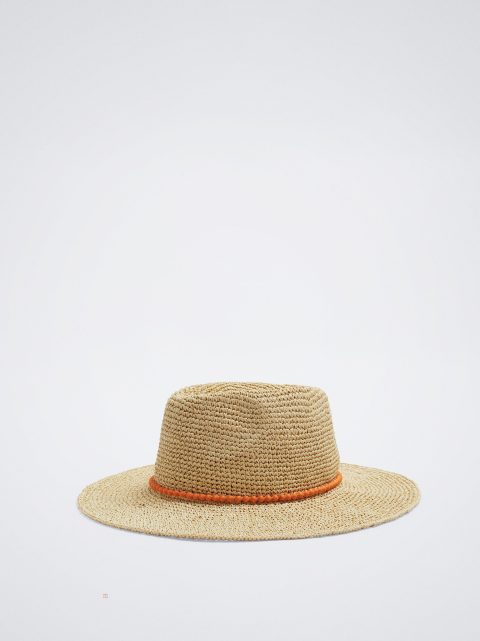 Parfois Straw Hat Dame Orange | DK-09GZEWCDJ