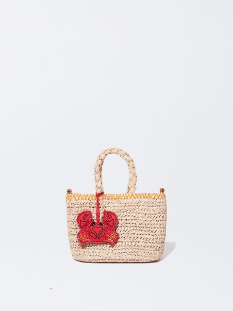 Parfois Straw Mini Crossbody Taske Dame Rød | DK-47DMCYBTU