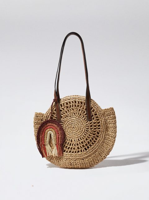 Parfois Straw Muleposer Dame Brune | DK-14ZNFUHWC