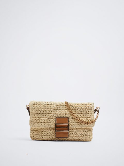 Parfois Straw Skuldertasker Dame Brune | DK-70TLOZWJD