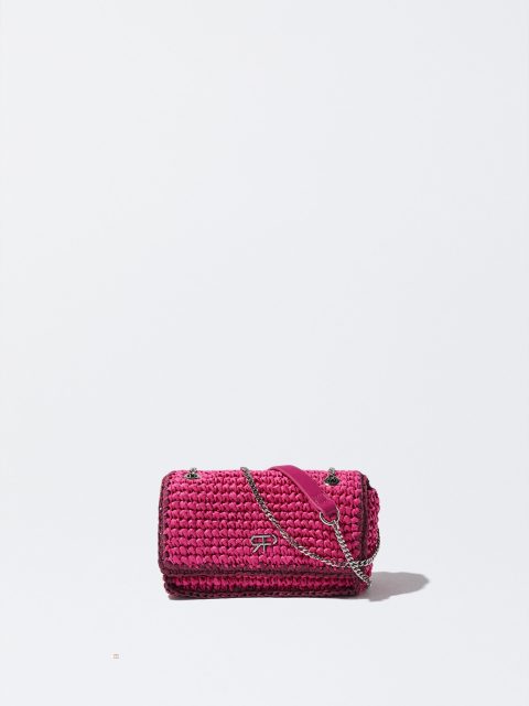 Parfois Straw Skuldertasker Dame Lyserød | DK-93BYEXMVO