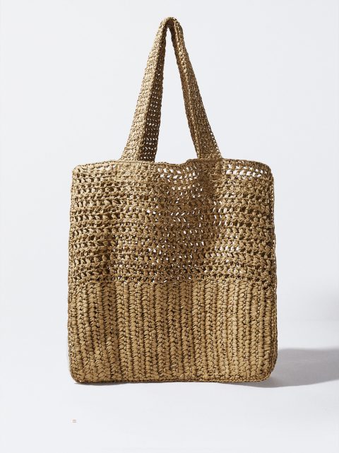 Parfois Straw Tote Indkøbstasker Dame Brune | DK-45RDGCEIX