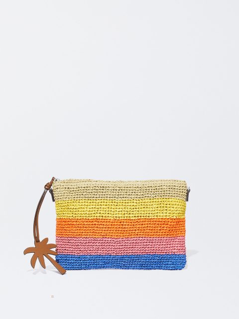 Parfois Straw With Tassel Crossbody Taske Dame Flerfarvede | DK-97AIXTZDL