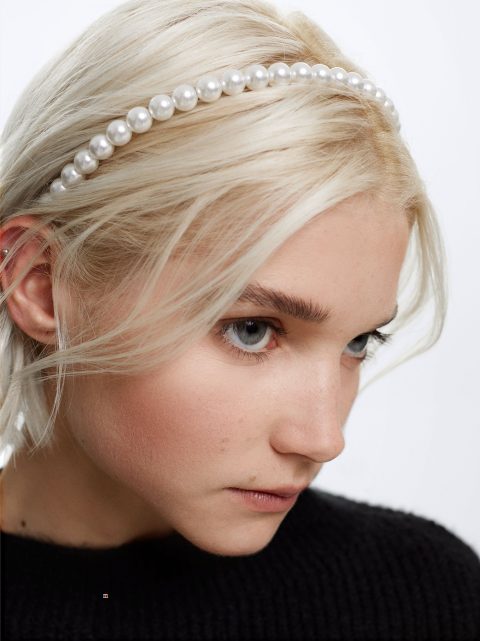 Parfois Thin With Pearls Pandebånd Dame Hvide | DK-06OSUGIRH
