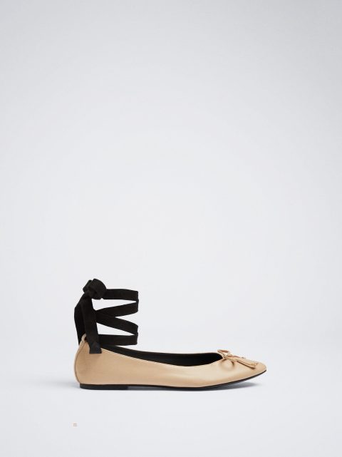 Parfois Tied With Bow Ballerina Sko Dame Lyserød | DK-75EPMKQRC