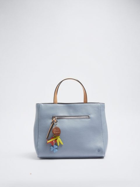 Parfois Tote Bag With Pendant Muleposer Dame Blå | DK-09CNGLWKR