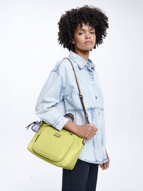 Parfois Tote Bag With Pendant Muleposer Dame Gul | DK-09XGZKPNF