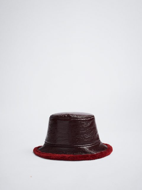 Parfois Vandtætte Lak Bucket Hat Dame Bordeaux | DK-42KRLYMOS