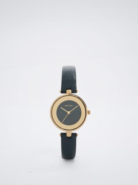 Parfois Watch With Contrast Case Guld Ure Dame Grøn | DK-17QUIXAHN