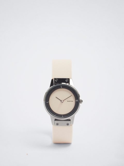 Parfois Watch With Silikone Páskové Rosaguld Ure Dame Lyserød | DK-23PFZBARN