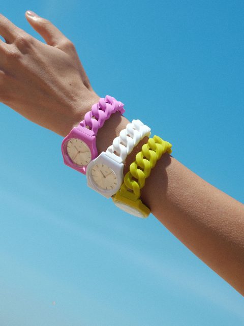 Parfois Watch With Silikone Páskové Rosaguld Ure Dame Hvide | DK-84PLVRQOZ