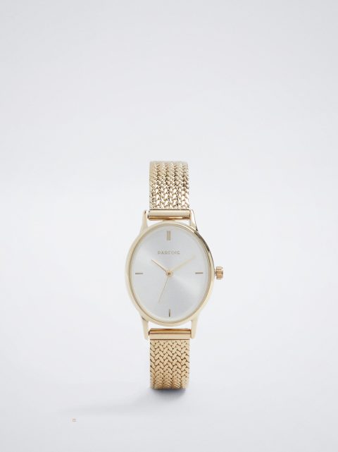 Parfois Watch With Stainless Steel Metallic Mesh Páskové Guld Ure Dame Guld | DK-42CPNZLHW