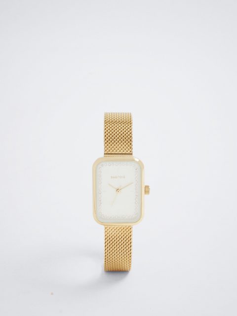 Parfois Watch With Stainless Steel Metallic Mesh Páskové Guld Ure Dame Guld | DK-51LCTOIXK
