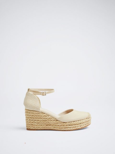Parfois Wedge With Ankle Páskové Sandaler Dame Beige | DK-42SPWXIGY