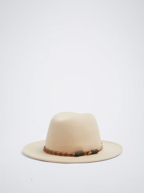 Parfois Woollen Hat Dame Beige | DK-85DRGSJLC