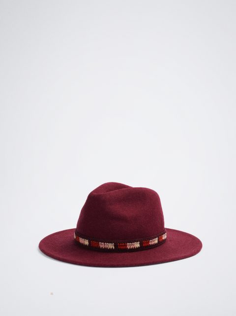 Parfois Woollen Hat Dame Bordeaux | DK-46CJZWKXD