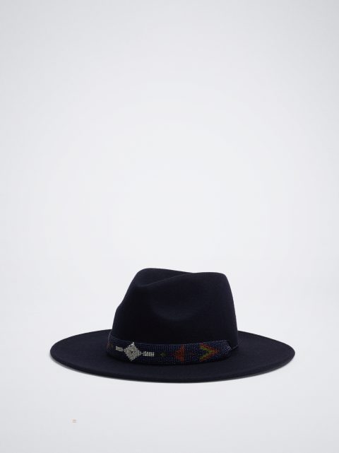 Parfois Woollen Hat Dame Mørkeblå | DK-68GDEBJXC