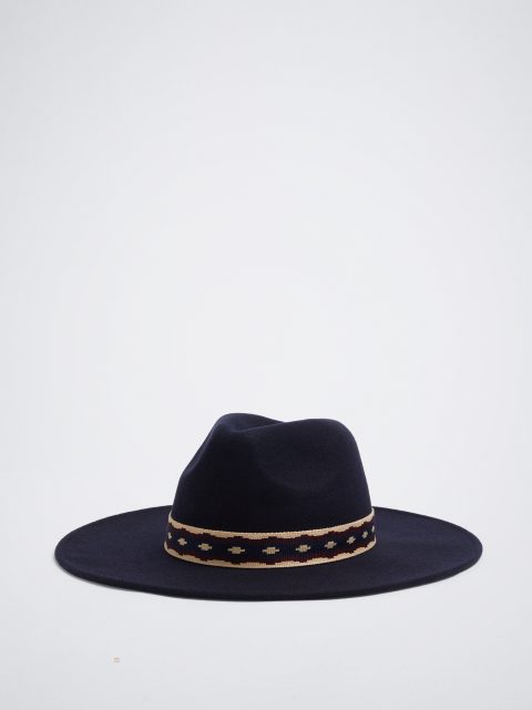 Parfois Woollen Hat Dame Mørkeblå | DK-75UEXNSOM