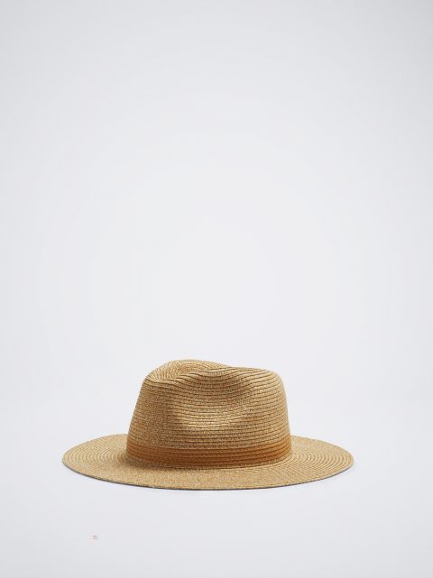 Parfois Woven Hat Dame Brune | DK-81GXYAVOR
